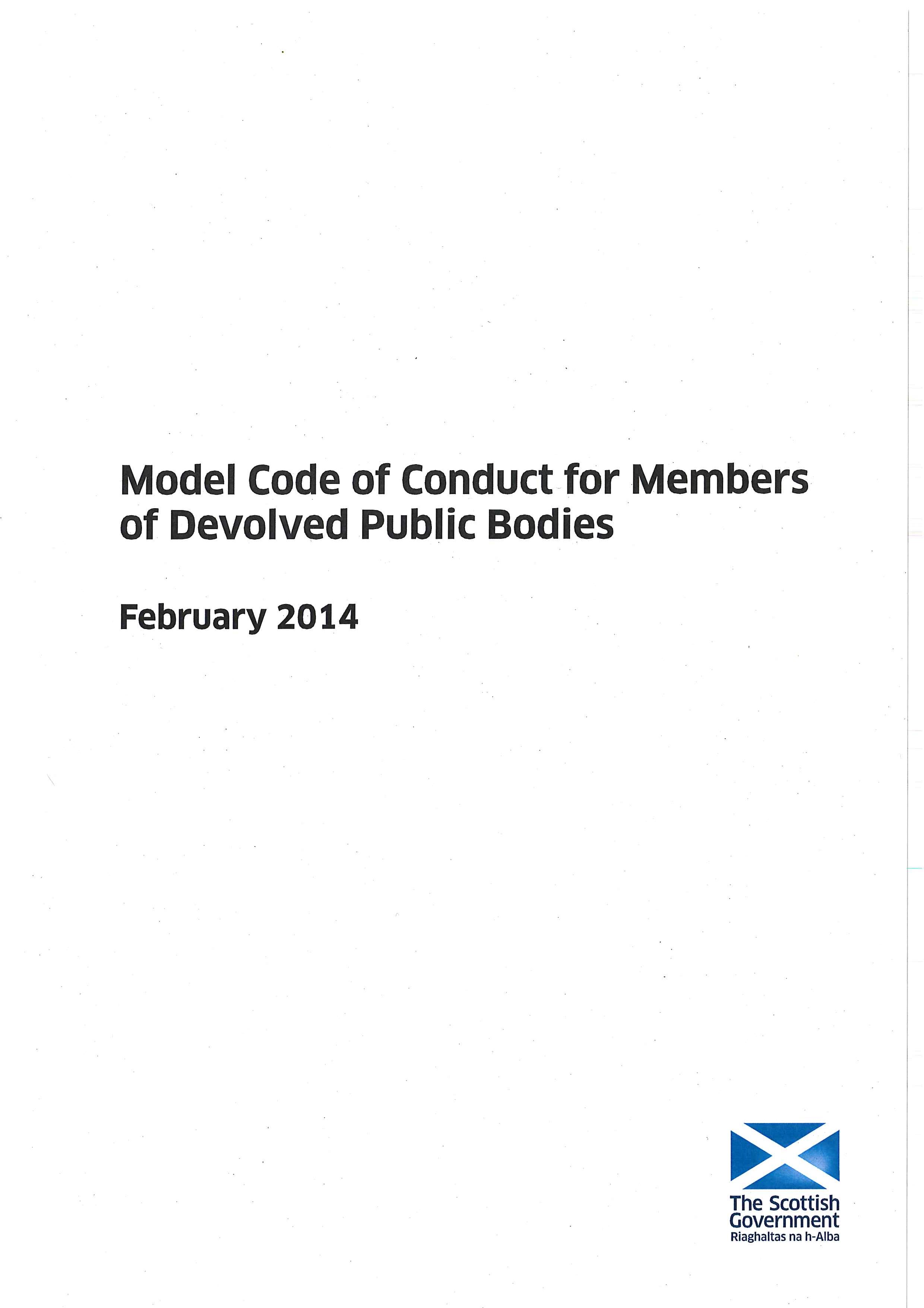 Model Code of Conduct for Members of Boards of Devolved Public Bodies (2014)