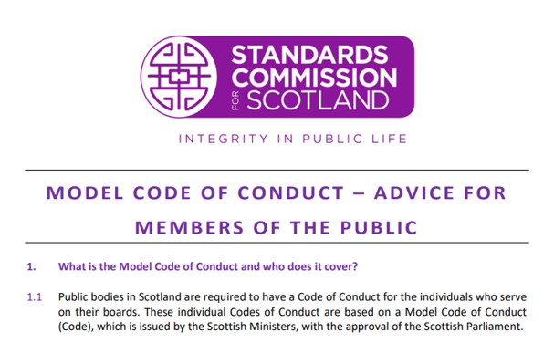 Advice Note for Members of the Public on the Model Code of Conduct